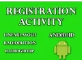 Linear Layout RadioButton RadioGroup in Android Registration Activity