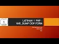 LATIHAN PHP 1 - VAR DUMP OOP FORM