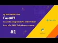 Create REST APIs with Python in 22 minutes with FastAPI then connect to an Oracle Database