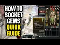 Diablo 4 How to Socket Gems Quick Guide