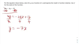 Function Notation Linear Function