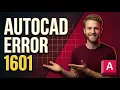 Autocad Error 1601 2026 Easy Guide