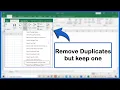 How To Remove Duplicates In Excel But Keep One Delete Duplicates But Keep 1st One In Excel