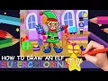 How to Draw an Elf Christmas Coloring Pages for Kids How to Draw for Kids