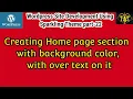 wordpress site developement using sparkling theme Home section with background color text part-22