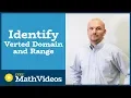 MASTER how to find the vertex and determine domain and range of a quadratic in vertex form