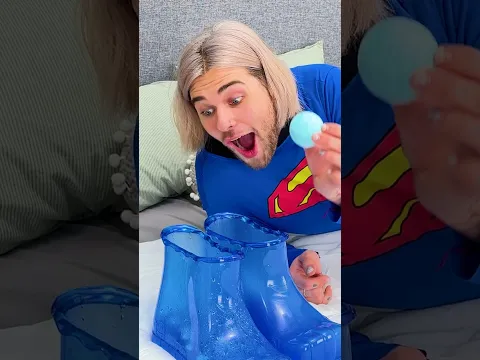 Blue Boots Make Feet Sparkle! Fun Cleaning Challenge! 👢✨ #shorts