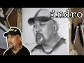 Lagu Sketsa wajah INDRO WARKOP menggunakan pensil arang