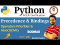 18 Operator Precedence Priorities Binding in Python Python PCEP Certification PCEP-30-02
