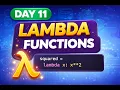 Day 11 Lambda Functions in Python Write Functions in 1 Line