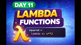 Day 11 Lambda Functions in Python Write Functions in 1 Line