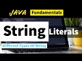 String Literals Programs In JAVA Basic Programs Core Java Programs with Output