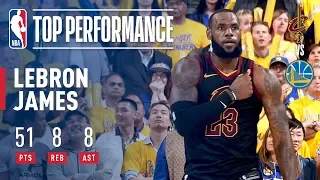 LeBron James Epic 51 Point Performance Game 1 Of The 17- 18 Finals
