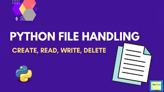 File Handling in python create file delete file read file write File readline