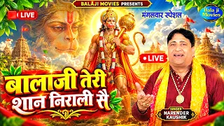 LIVE ~ #मंगलवार स्पेशल -- बालाजी तेरी शान निराली सै | Narender Kaushik Samchana | Hits