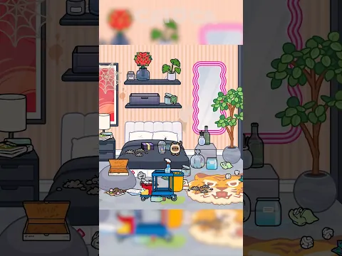 My cat is cleaning the whole Toca Boca house! π€―