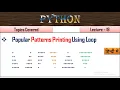 Pattern printing in python Lecture-19 Python pattern programs in hindi