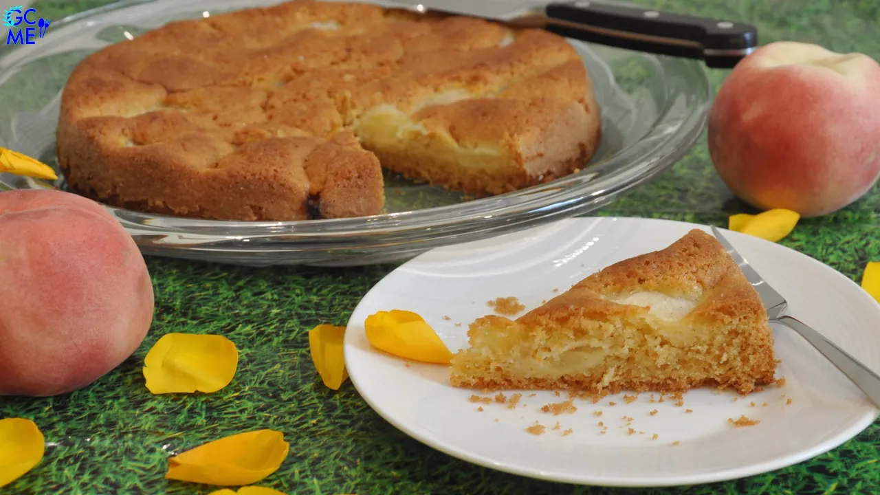 Easy Cake with peaches (peach cake) - ,    