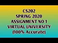 CS201 Assignment 1 Solution Spring 2020 Virtual University