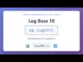 NumPy log10 Function Tutorial - Calculate Base-10 Logarithms in Python