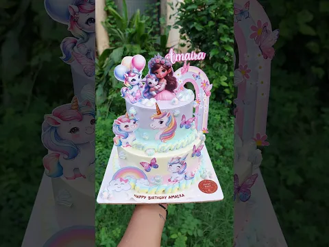 Unicorn theme cake #cake #cakedecorating #prayagrajcake