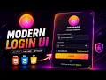 let s create with me this modern Login Page project using HTML CSS JavaScript