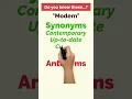 Common English Synonyms and Antonyms