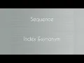 Constraint view sequence index synonym