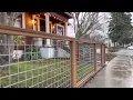 Finished hogwire fence in Bellingham