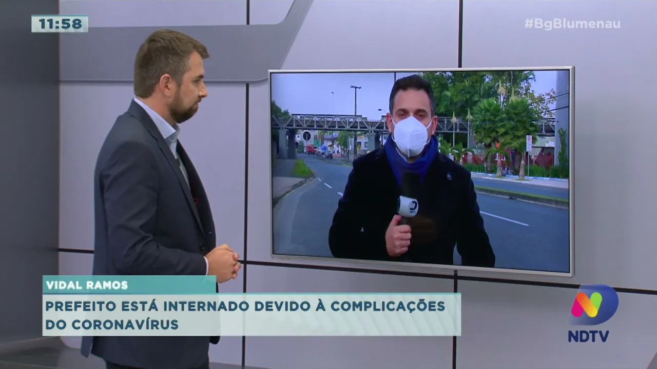 Prefeito de Vidal Ramos está internado por conta da Covid-19