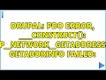 Drupal PDO Error -