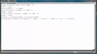 Infinite Skills Ruby Programming 5 - Exercise 1