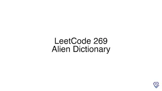 LeetCode 269 Alien Dictionary