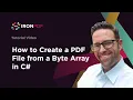 How to create a PDF File from a Byte Array in C