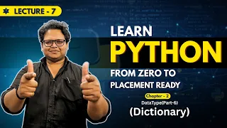 Python Full Course Chapter 2 Part 6 Dictionary in Python Zero to Placement