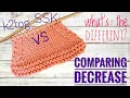 How to knit a single decrease ssk k2tog two ways step-by-step for beginners