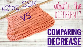 How to knit a single decrease ssk k2tog two ways step-by-step for beginners