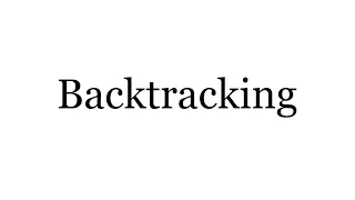 Backtracking algorithm