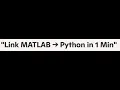 Run Python Scripts in MATLAB 1 Minute Tutorial