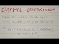 Elgamal Cryptosystem Solved Example Cryptography