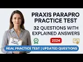 Praxis ParaPro Practice Test Study Guide 32 Essential Questions with Full Step-by-Step Explanations