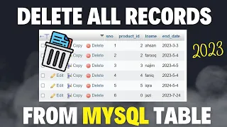 How to Delete Data or Record in a table using PHPMyAdmin delete all rows from a mysql table
