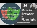 - Screen Browser in Playwright ViewPortSize Playwright with Java