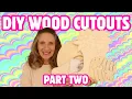 DIY Wood Cutout Crafts Dollar Tree Walmart Hobby Lobby supplies