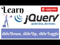 jQuery Lecture - 13 slideUp slideDown SlideToggle Tutorial in Hindi Urdu