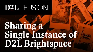 Getting Along Sharing a Single Instance of D2L Brightspace at a Large Institution