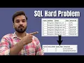 Complex SQL Scenario based Interviews Question for Product companies