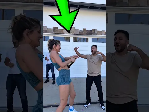 She Never Expected the Bottle to Hit Him 😱