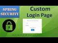 Spring Security Custom Login Page with Thymeleaf HTML 5 and Bootstrap 4