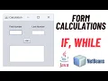 Java Form Calculation with NetBeans